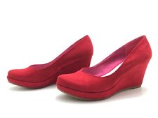s.Oliver Damen Pumps Gr. 39 High Heels Absatzschuhe Keilabsatz Komfortschuhe Rot