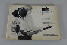 Betriebsanleitung / Ersatzteilliste SOLO Motorsprühgerät PORT 70 Stand 06/1963