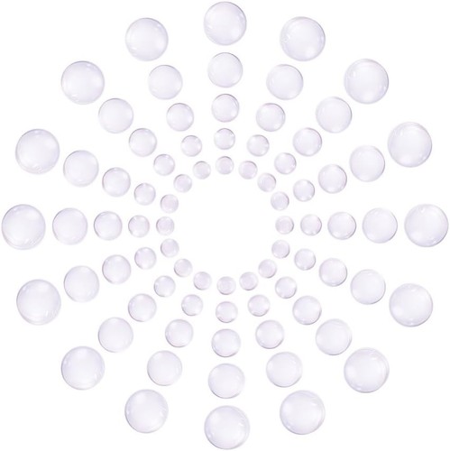 Transparente glas cabochons - transparente,