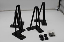Relaxdays Hairpin Legs. 4er Set. 3 Streben. Metall. Haarnadel Tischbein