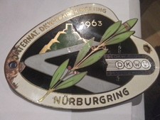 DKW Auto Plakette  -   Nürburgring 1963 Internat. DKW-Fahrer-Meeting DKWV