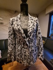 H&M Damen Blazer Schwarz Grau