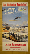 Olympia Cortina d`Ámpezzo 1956 Werbeplakat Gerhard Bahr 23x43 cm selten rare