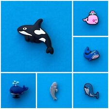 Schuhstecker/Shoe Charms für Clogs MEERESTIERE/WAL/ORCA/SCHWERTWAL/3D/WHALE