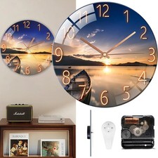 Lautlos Wanduhr Glas Stilvolle