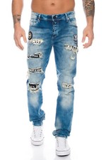 Cipo & Baxx Herren Jeans Regular Slim Fit Hose Destroyed Jeanshose Mens Pants