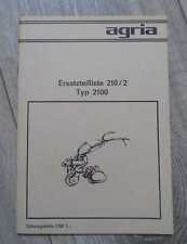 Agria Einradhacke 2100 Ersatzteilliste