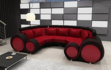 Wohnlandschaft textil couch - wohnlandschaft,