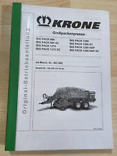 Krone Großpackenpresse Original Betriebsanleitung 883288 Big Pack 890 1270 1290