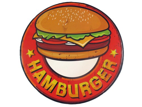 Blechschild hamburger burger - blechschild,