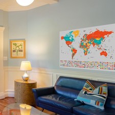 Wandtattoo Weltkarte Grenzen