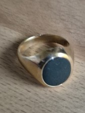 Vintage Blutstein Siegelring 10 Karat 417er Gelbgold ca. 8.9 g