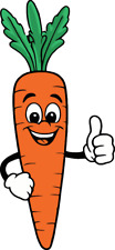 Aufkleber lustige Karotte