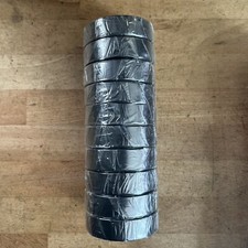 10 Rollen  PVC Klebeband Schwarz 25m  Restposten/ H2A4kk4x