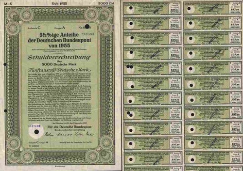 Deutsche bundespost 1955 - 1955, bad