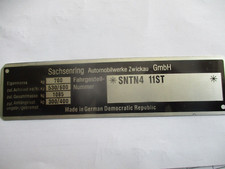 Nameplate ID plate plate