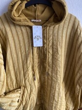 Made In Italy Oversize Sweatjacke Pullover curry Gr 46/48 Brust 66 cm Neu