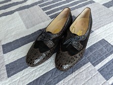 Antinea Italy Schnürschuhe Halbschuhe echt Leder schwarz braun Größe 40