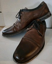 VENICE HERREN HALBSCHUHE, SCHNÜRSCHUHE GRÖßE:45 LEDER BRAUN 1A ZUSTAND