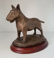 Seltene Bullterrier Skulptur Douglas Gray signiert 