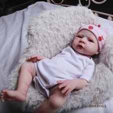 COSDOLL 18,5" voll weiche Platin Silikon Baby Puppen handgefertigt Baby Mädchen