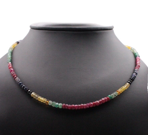Kette collier rubin saphir - rubin,