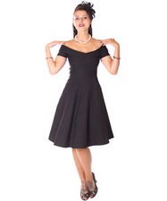 SugarShock Lubia 50er Jahre Rockabilly Petticoat Kleid m. Glitter Cape Umhang