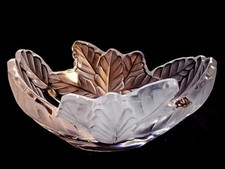 KRISTALL LALIQUE SCHALE COMPIEGNE ca.1,4kg 20cmLX10cmH NP 990€ NEUWERTIG ZUSTAND