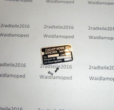 Zündapp,  Typenschild am Rahmen Universal  ab Bj. 1980  C50 Sport  Typ517-21