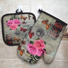 Ofenhandschuh-Topflappen-Set