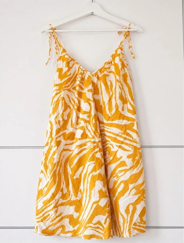 Sommerkleid gelb weiß - sommerkleid,