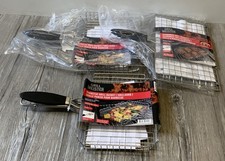 3er Set Grillmeister Grillkorb / Hamburger Grillguthalter 20x27 / 35x22cm(R9C)