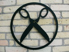 Zunftzeichen Friseur/Frisör "Die Schere" aus 3mm Stahl Handarbeit Logo Deko