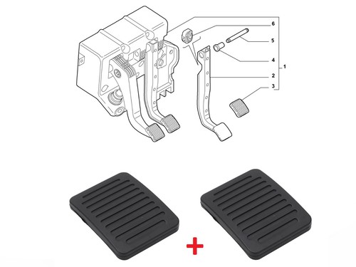 Pedalgummi pedalbelag für - 2x,