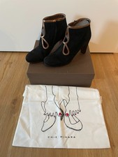 Chie Mihara Stiefeletten 42 Schwarz Gold Wildleder