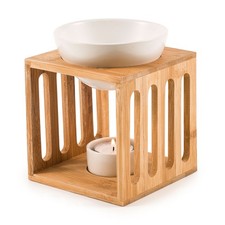 Pajoma Bambus/Keramik Duftlampe "Wellness" Gr. L, L 11,7 x B 11,7 x H 12 cm