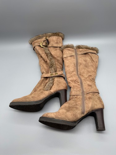 Vintage y2k stiefel braun fell - vintage,
