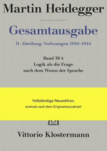 Martin heidegger logik - logik, als