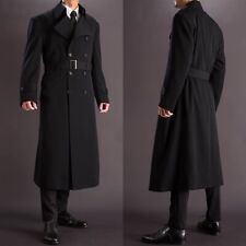 Schwarzer Langer Mantel Für