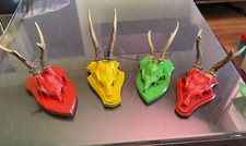 Deko Rehgeweihe 4 Stück - bunt 