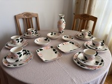 Handbemaltes Kaffeeservice von Villeroy & Boch Wildrose, 24 Teile