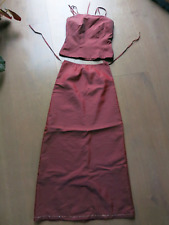 Festliches Kleid, Rock mit Oberteil, Abschlußball, 34, Bordeauxrot