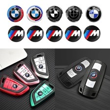 2x BMW Stil Logo Aufkleber Sticker Emblem Schlüssel Auto Alu M Paket 14mm 11mm