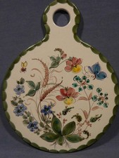 Hindelanger Keramik Frühstücksbrettchen Blumendekor