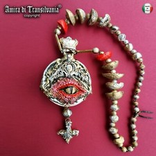 Drachenauge Drachenkrone Halskette Anhänger Schmuck Naturholz Steampunk