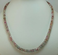 Turmalin facettierten Halskette mit helle zweifarbige