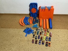 Hot Wheels Konvolut Sammlung Bahn Aufbewahrungsbox Autos Katapulte