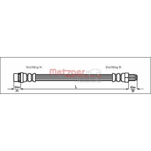 Metzger bremsschlauch vorne - metzger,