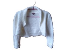 Phase Eight Damen Bolero Strickjacke Gr. 36/S Weiß Angora Elegant