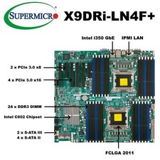 Supermicro X9DRi-LN4F+ Rev 1.20A C602 FCLGA2011 DDR3 i350 PCIe 3.0 Motherboard